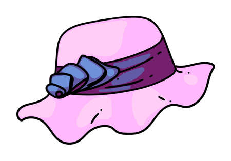 Woman panama hat clothing headgear isolated on whiteのイラスト素材