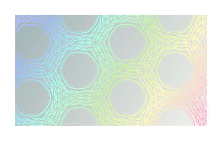 Neon hologram with luminous geometric patternのイラスト素材