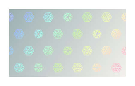 Metal foil holographic texture with polygonal hole