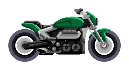 Sport tourer motorbike isolated on white backgroundのイラスト素材