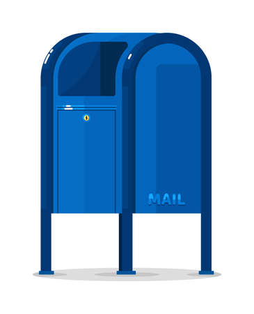 Vector postal mailbox container isolated on white backgroundのイラスト素材