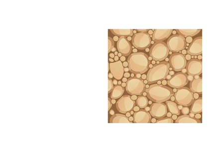 Stone pattern wall game texture isolated on white backgroundのイラスト素材