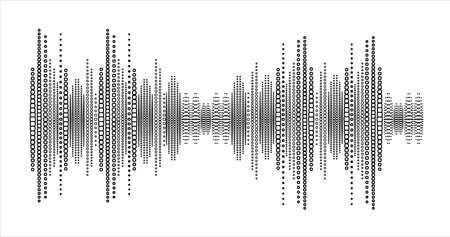 Digitally generated sound wave isolated on white backgroundのイラスト素材