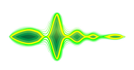 Neon voice sound vibration isolated on white backgroundのイラスト素材