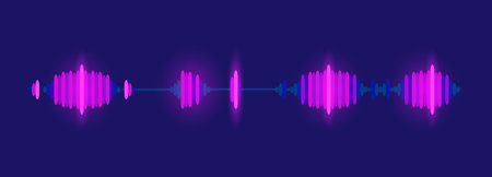 Radio signal frequency or digital voice visualization vector