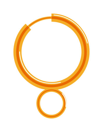 Carabiner ring holder part isolated on white backgroundのイラスト素材