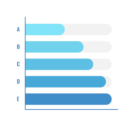 Bar chart business infographic for presentation isolatedのイラスト素材