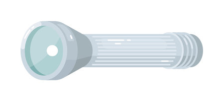 Electric bulb flashlight torch equipment isolated on whiteのイラスト素材