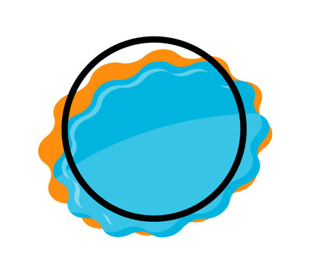 Liquid frame speech bubble with round border on whiteのイラスト素材