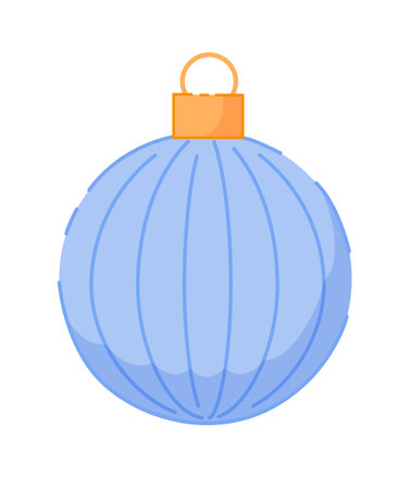Hanging christmas ball toy decoration isolated on whiteのイラスト素材