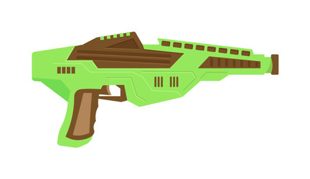 Cartoon laser blaster weapon isolated on white backgroundのイラスト素材