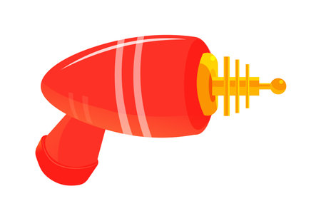 Comic child laser gun or blaster weapon isolated on whiteのイラスト素材