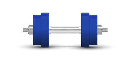 Adjustable dumbbell for fitness in gym on white backgroundのイラスト素材