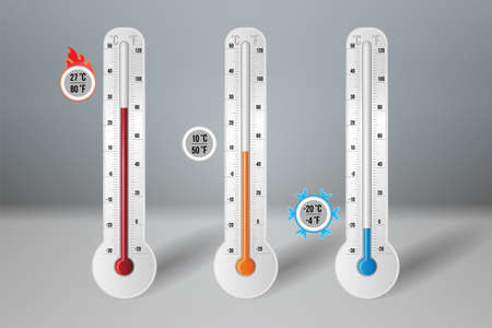 Meteorology thermometer with high, low, middle degree