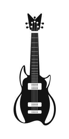 Concert electric bass guitar isolated on whiteのイラスト素材