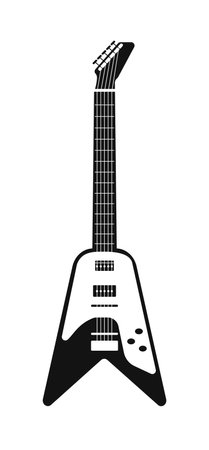 Isolated guitar for music band performanceのイラスト素材