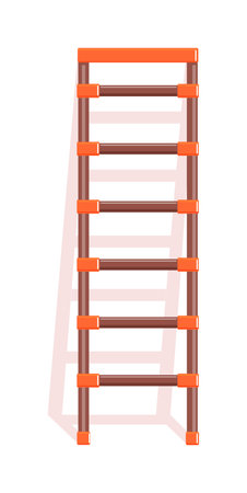 Vertical stepladder isolated on white backgroundのイラスト素材