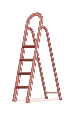 Ladder construction isolated on white backgroundのイラスト素材