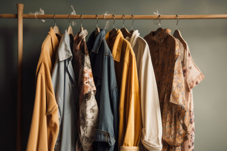 ethical fashion brand, showing how to recycle old clothes into new outfits, created with generative aiの素材