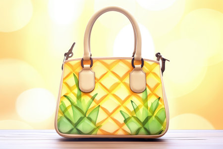 soft focus on a pineapple skin-made handbagの素材