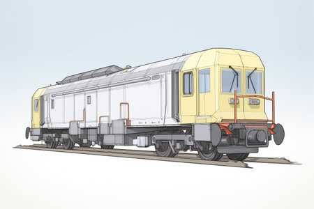 exterior view of a train made with carbon fiberの素材