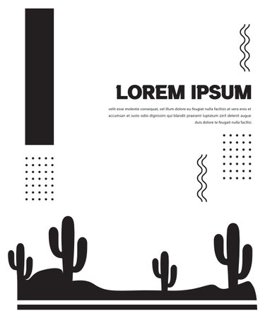 Cactus background. Minimal style. Vector illustration for your designのイラスト素材