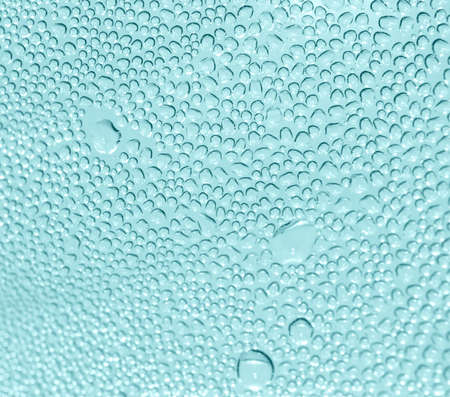 drops of water in blue background