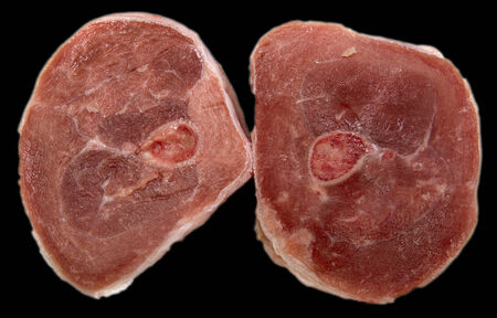 turkey steak on a black background