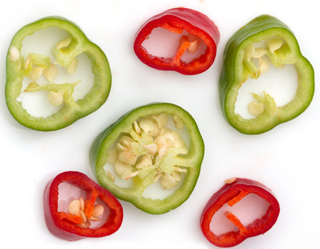 chopped hot pepper ringsの写真素材