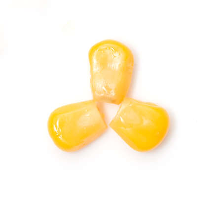 pickled corn on a white background