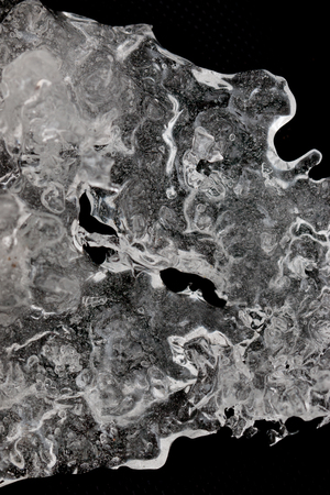 ice on black background