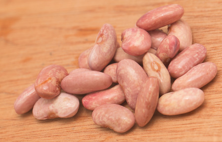 beans on a wooden background