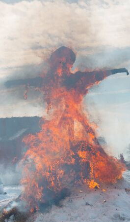 holiday carnival burning effigiesの写真素材