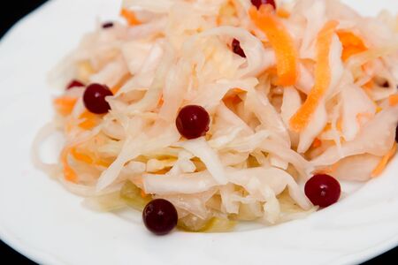 sauerkraut with cranberriesの写真素材