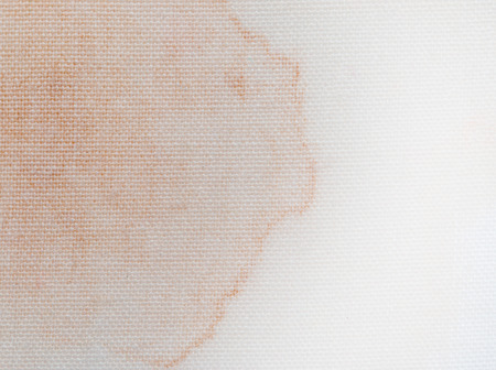 coffee stain on a white materialの写真素材