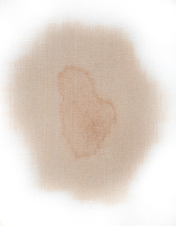 coffee stain on a white materialの写真素材