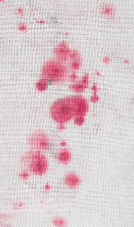 red spots on the material from the juice