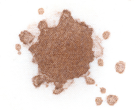 coffee stain on a white materialの写真素材