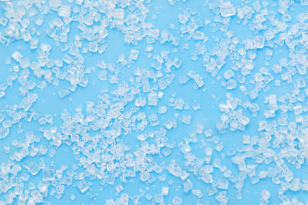 sugar on a blue backgroundの写真素材