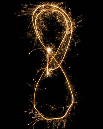 sparks of fire on a black background