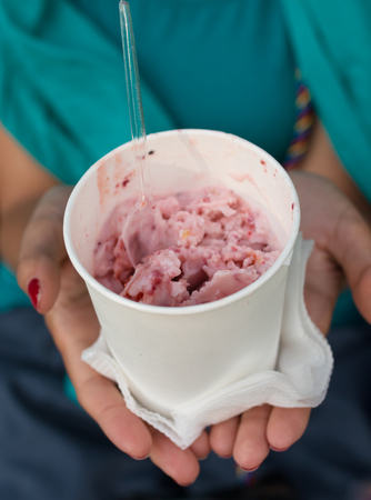 ice cream cupの写真素材