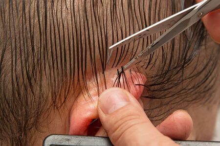 haircutの写真素材