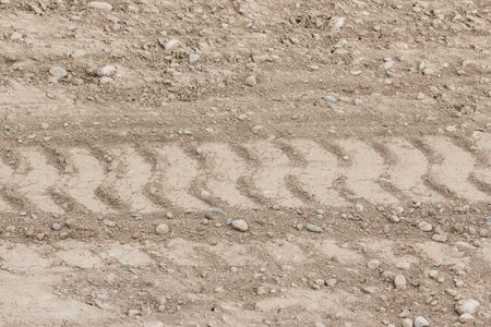 traces of the car on the ground