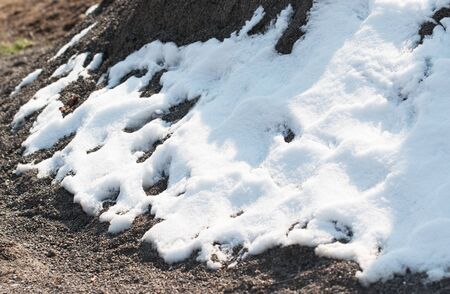 Snow on the groundの写真素材