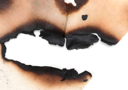 Burnt paper as backgroundの写真素材