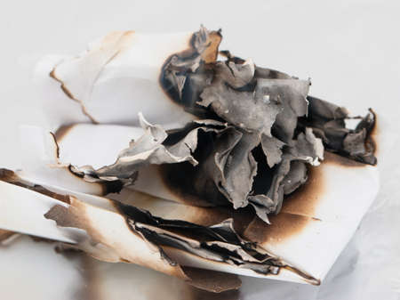 burnt paperの写真素材