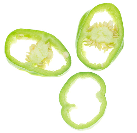 Bitter pepper mugs on a white background