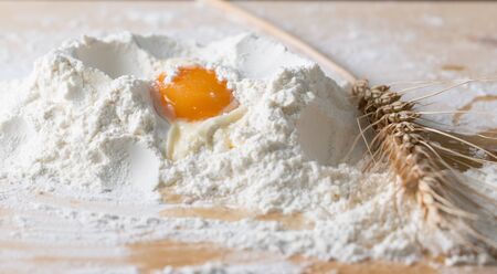 Kneading test with handsの写真素材