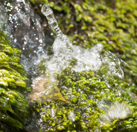 Water in a waterfallの写真素材