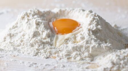 Egg in flour
